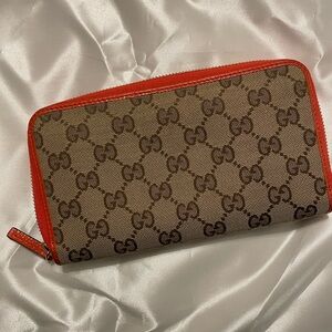 Gucci GG Canvas Zip around Long Wallet